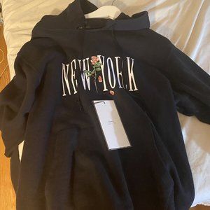 STAMPD NEW YORK Graphic Drawstring Hoodie Sweatshirt Size Medium